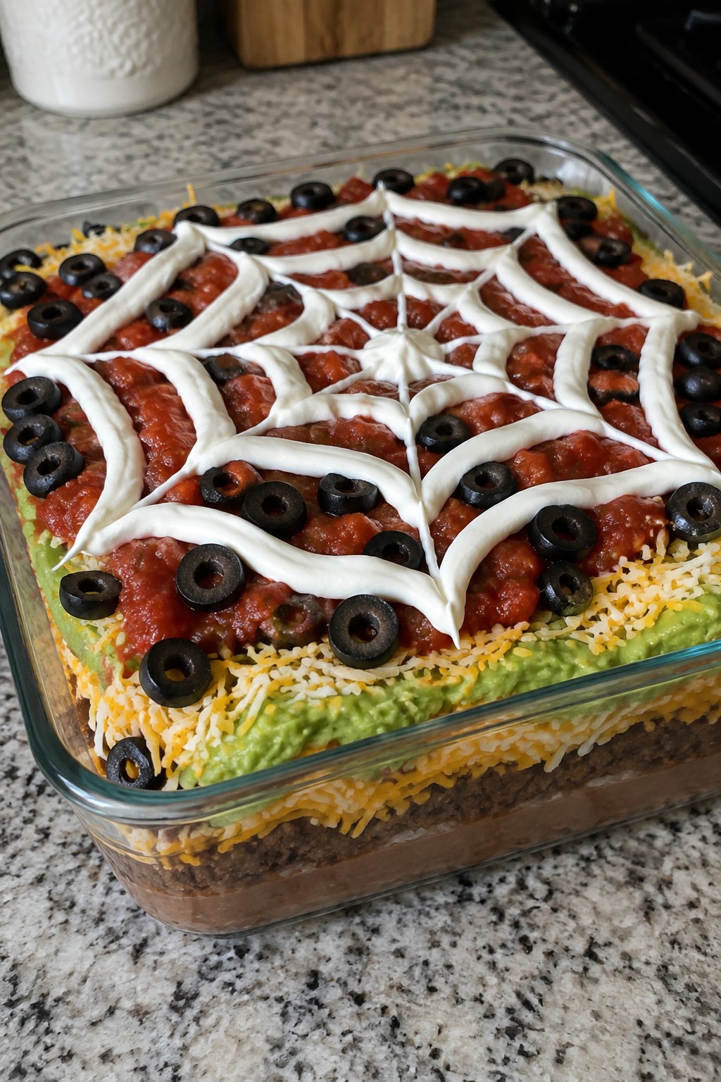 Spiderweb Seven-Layer Taco Dip