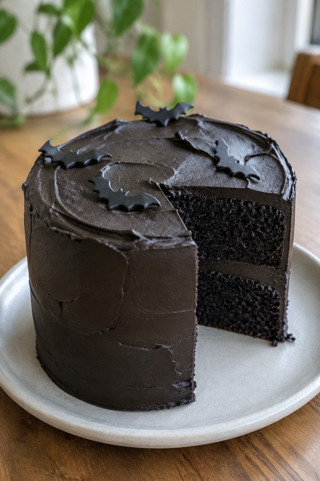 Black Cocoa Bat Layer Cake