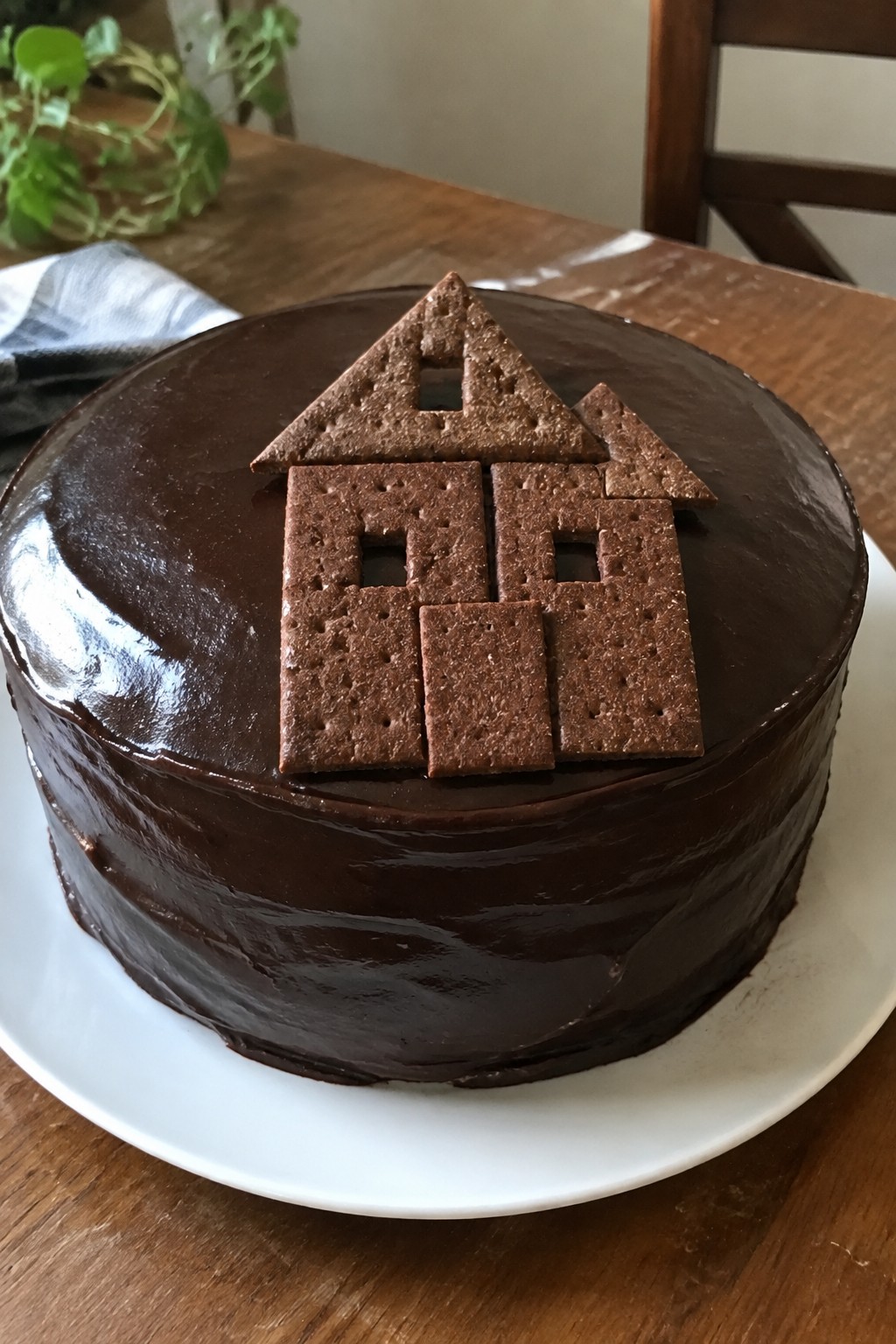 Haunted House Chocolate Ganache Cake