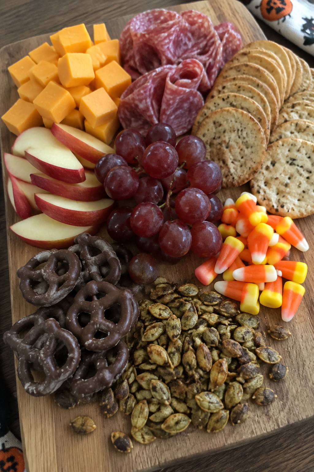 Spooky Sweet and Savory Halloween Snack Board