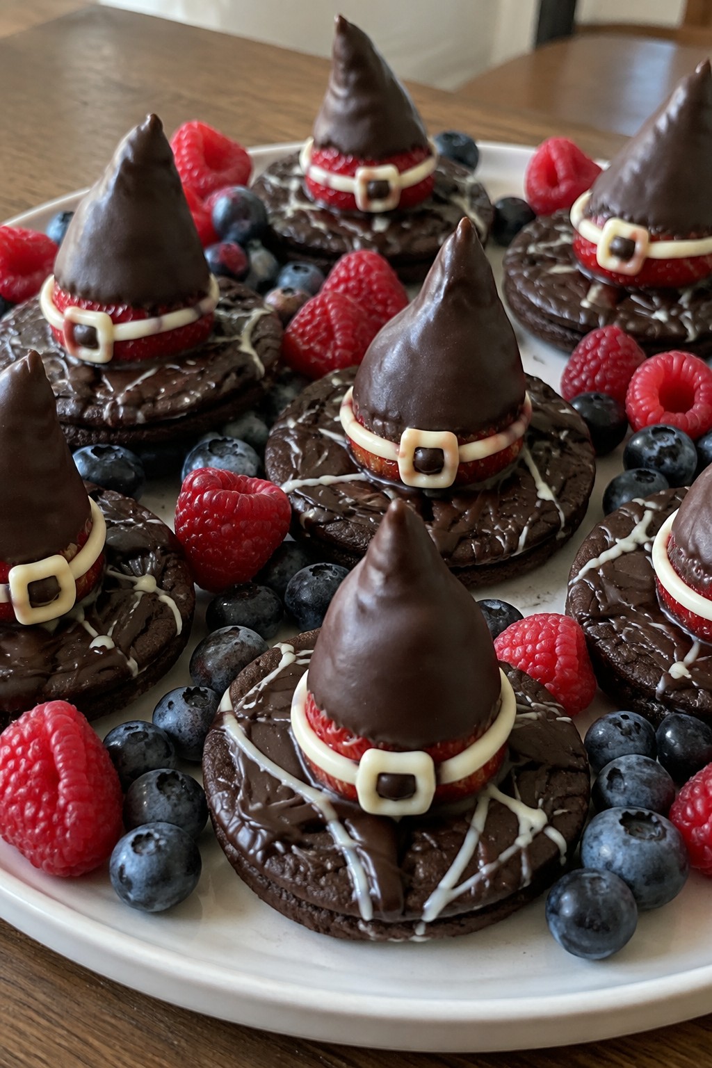 Witch Hat Chocolate and Berry Charcuterie Board