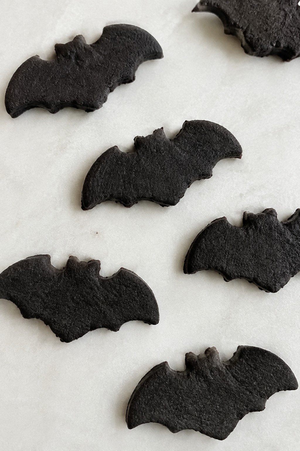 Bat-Shaped Black Cocoa Cookies