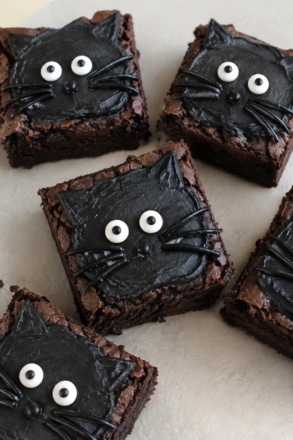 Black Cat Brownie Squares