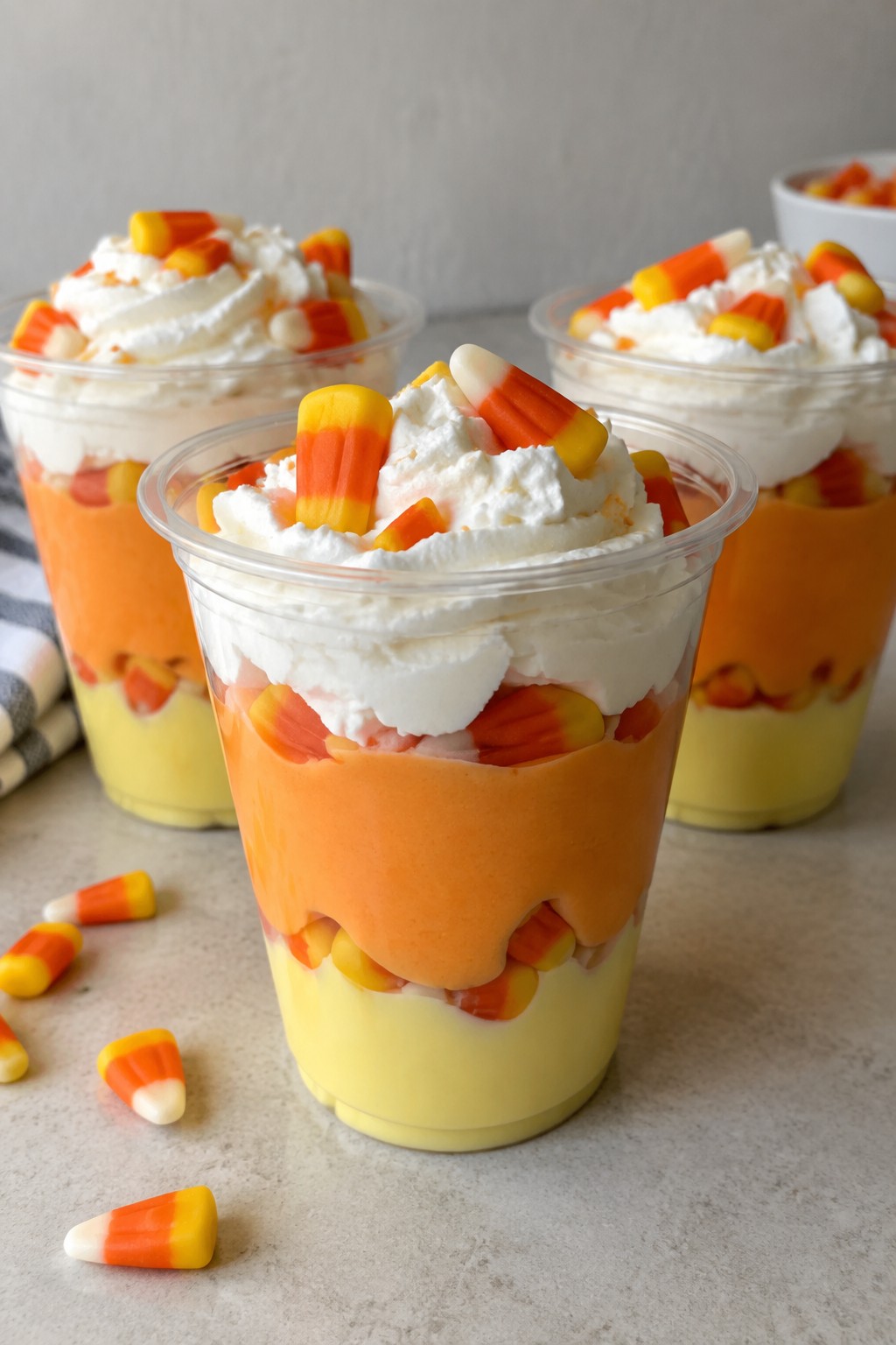 Candy Corn Parfait Cups