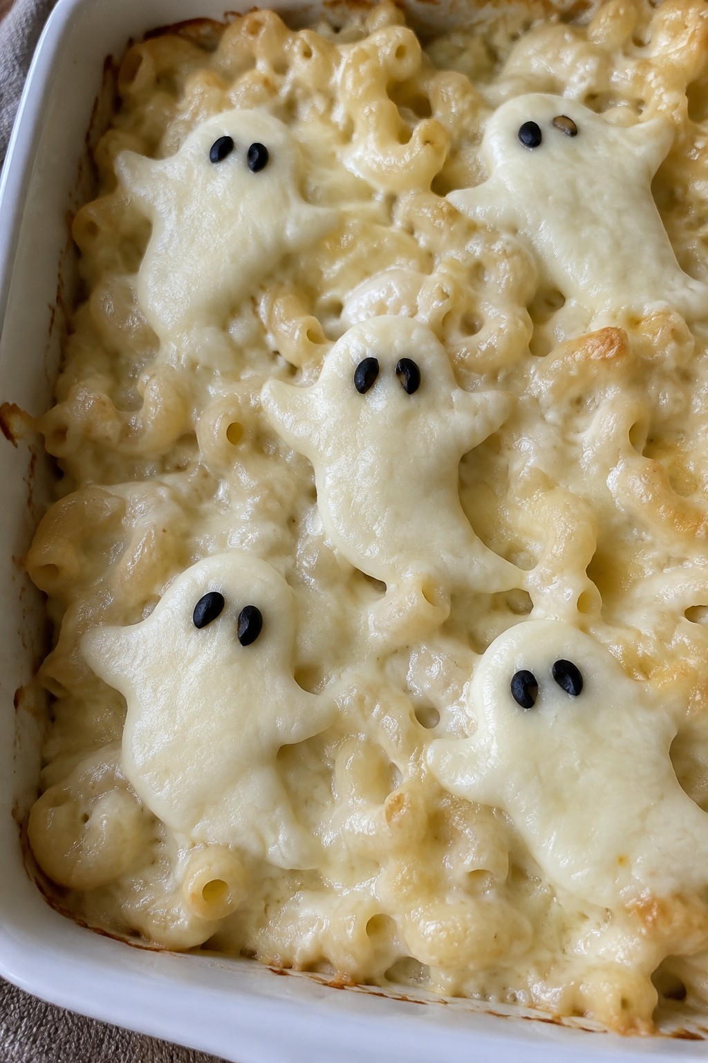 Ghostly Baked Mac and Cheese