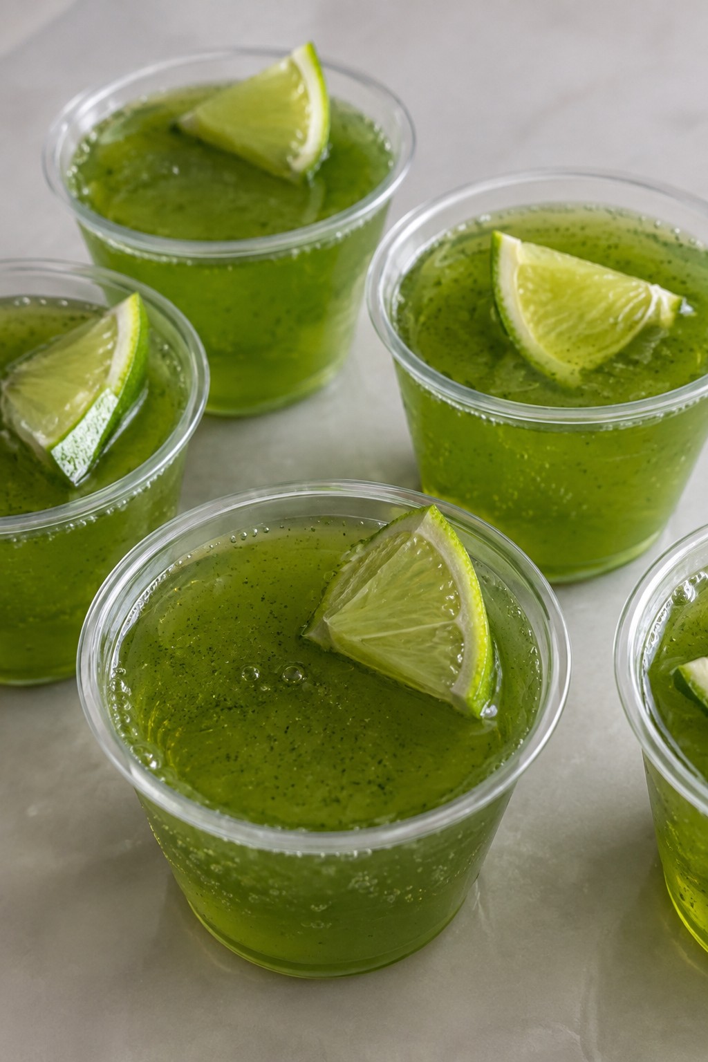 Matcha Lime Tonic Jello Shots