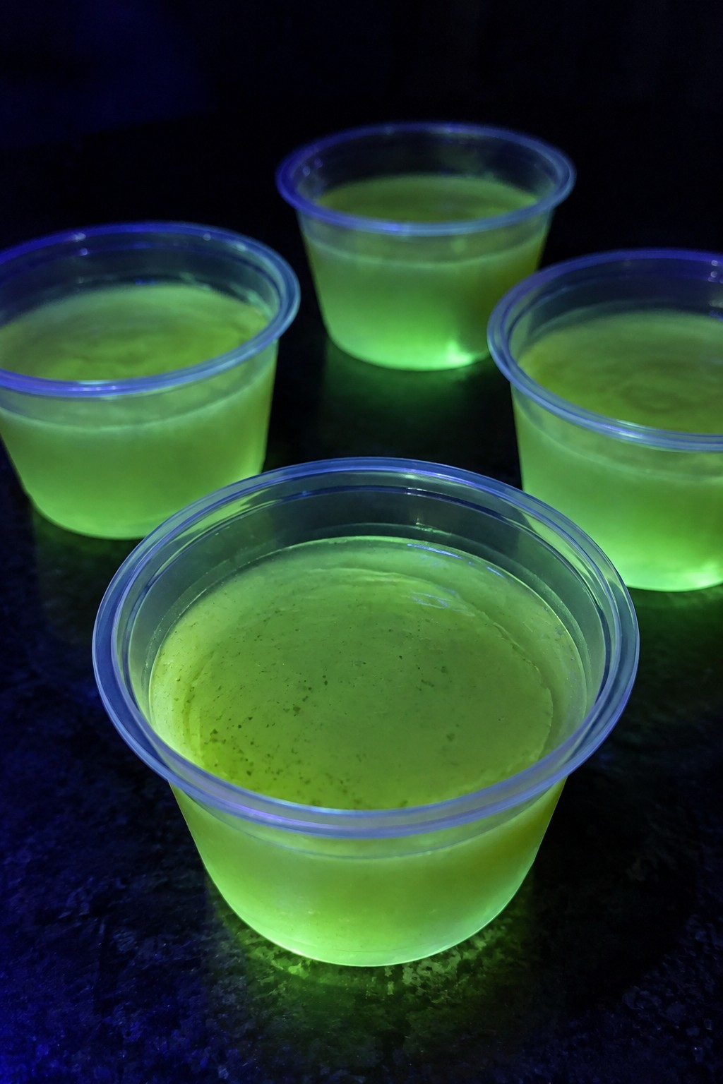 Pistachio Matcha Glow Jello Shots