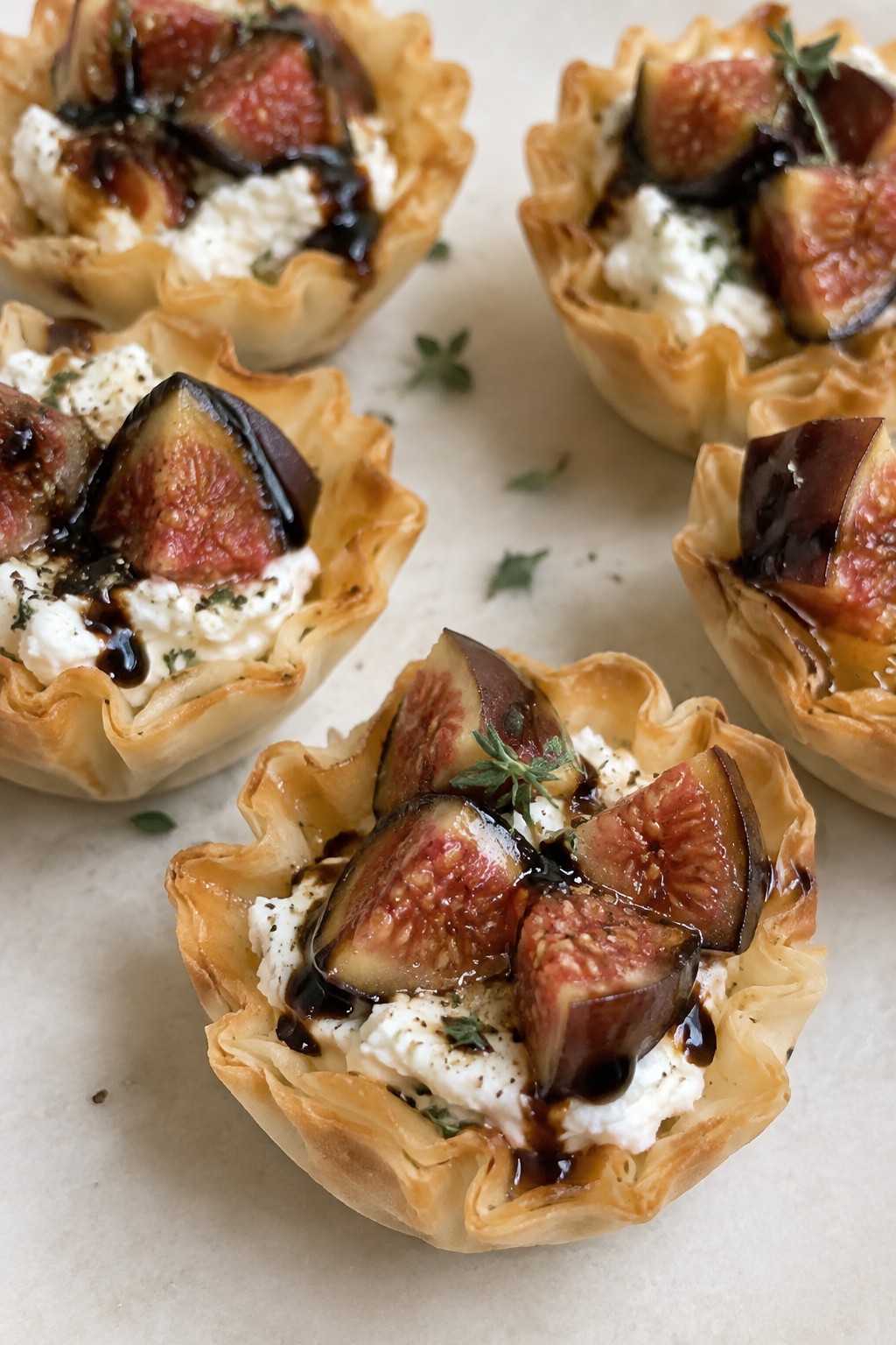 Balsamic Fig and Goat Cheese Phyllo Cups