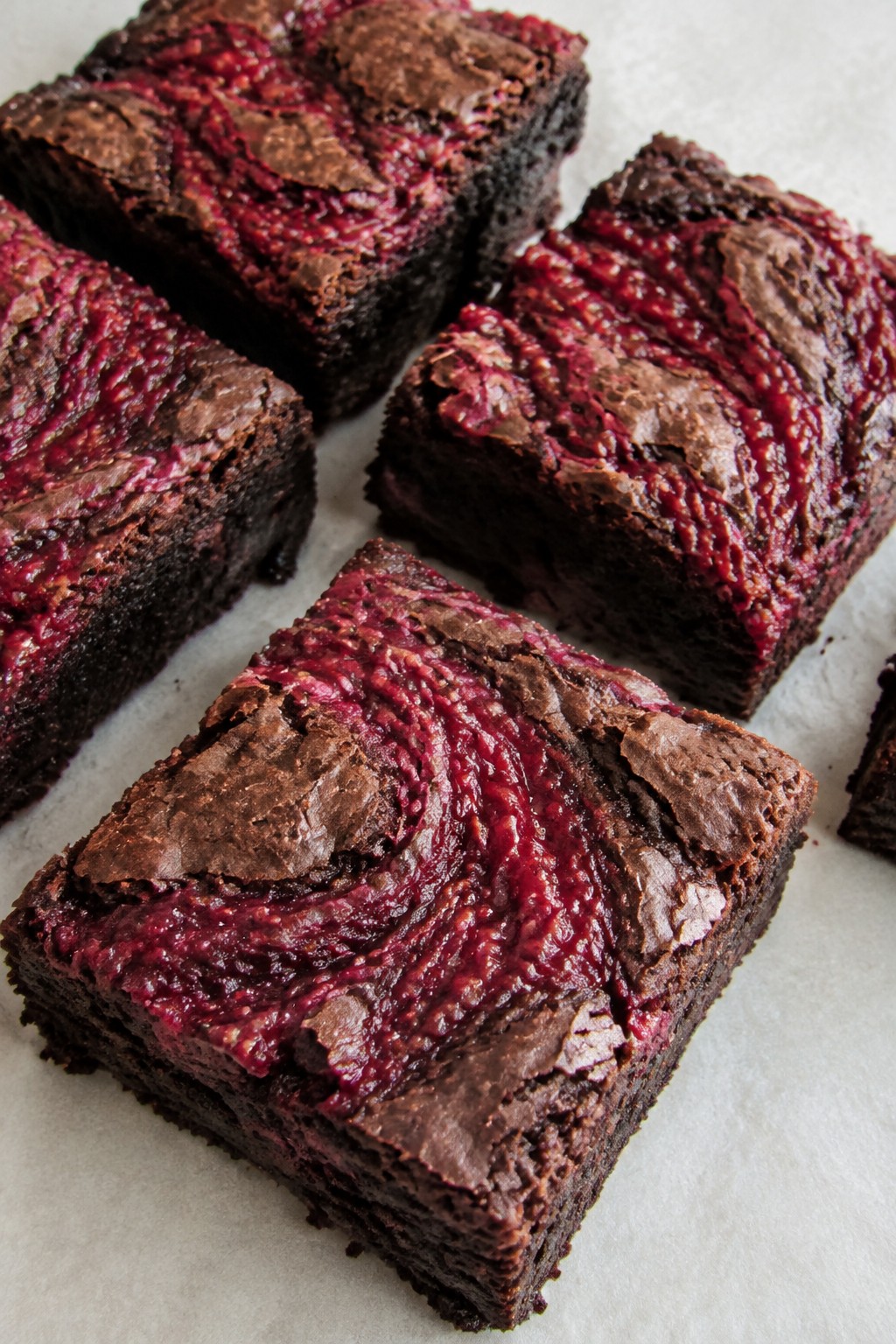 Bloody Raspberry Swirl Brownies
