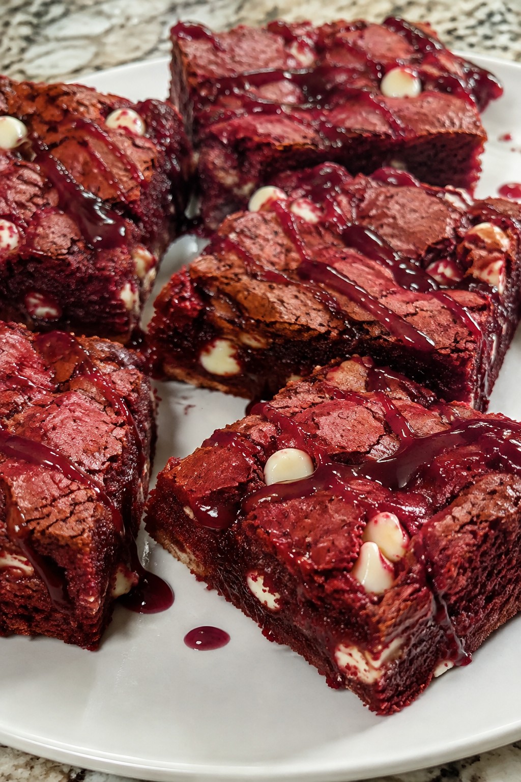 Vampire Bite Red Velvet Brownies