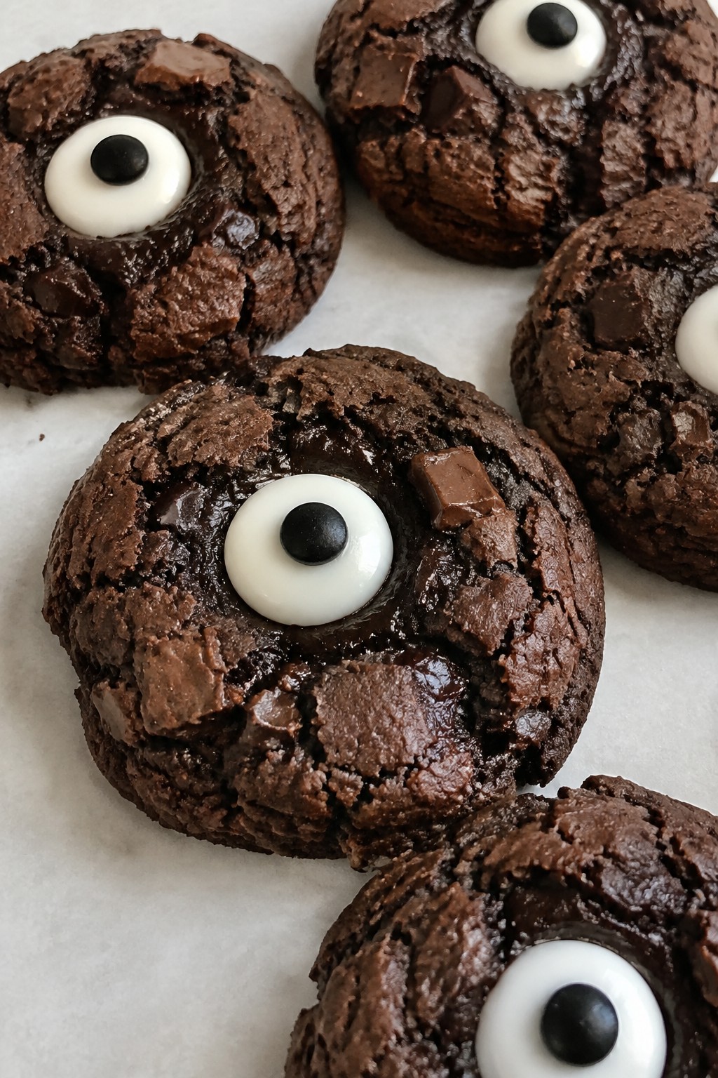 Fudgy Brownie Cyclops Cookies