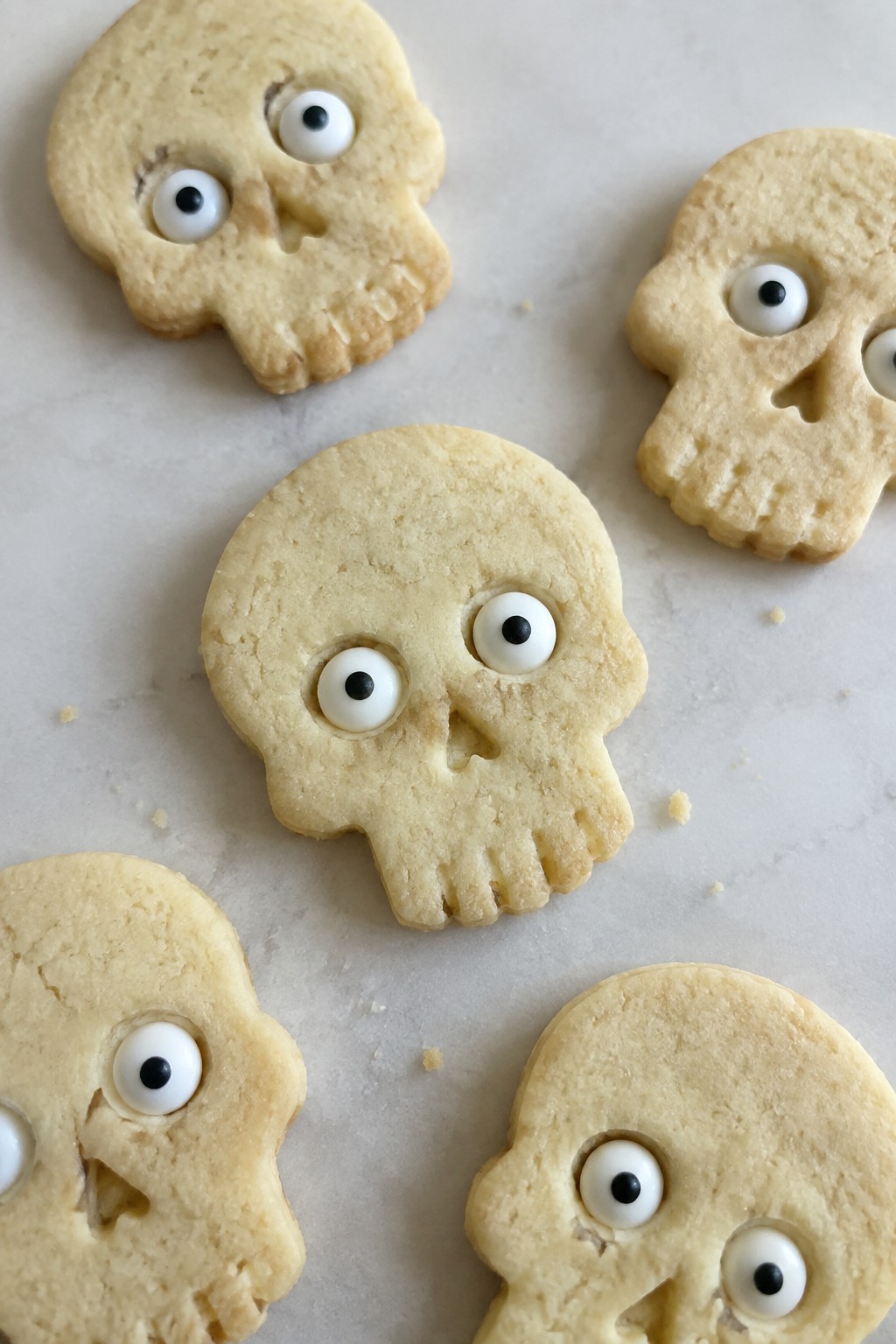 Shortbread Skull Candy Eye Cookies