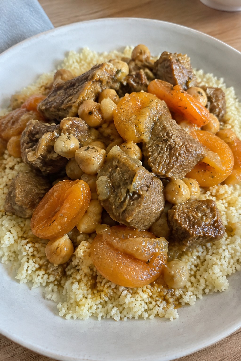 Crockpot Moroccan-Spiced Lamb and Apricot Tagine with Couscous