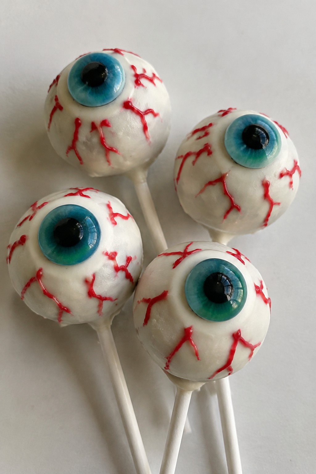 Monster Eyeball Red Velvet Cake Pops