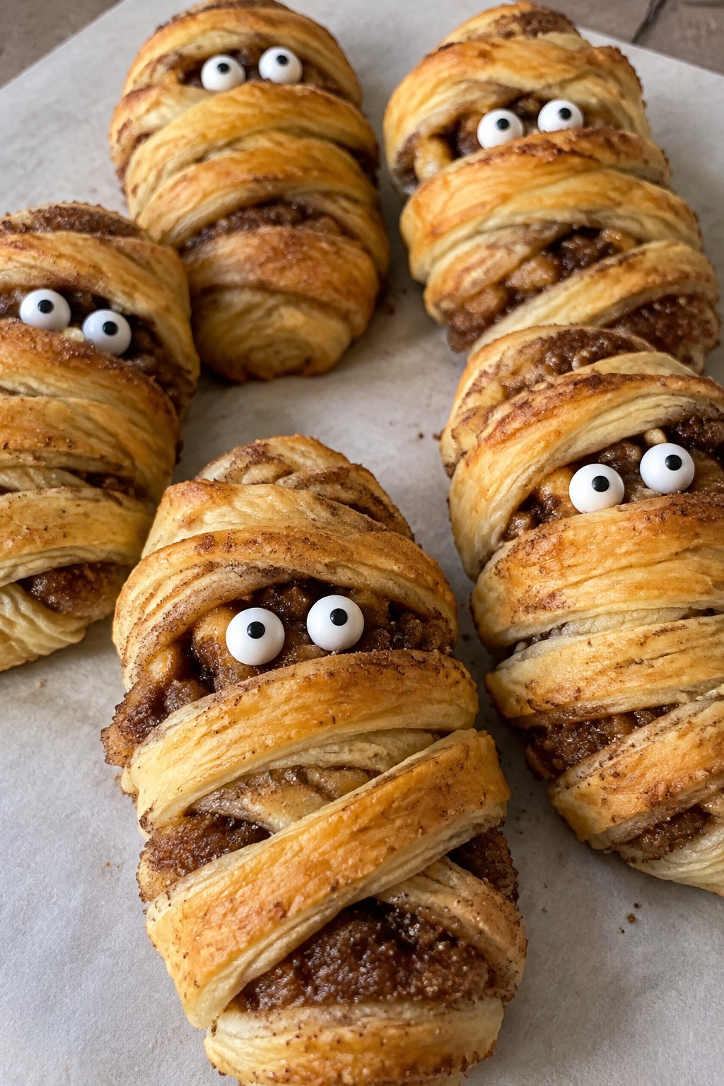 Mummy Wrapped Cinnamon Sugar Rolls