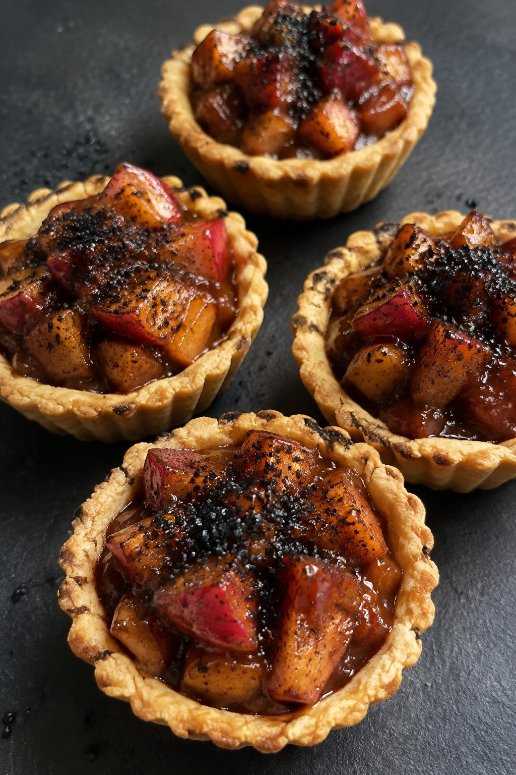Poison Apple Spiced Caramel Tarts