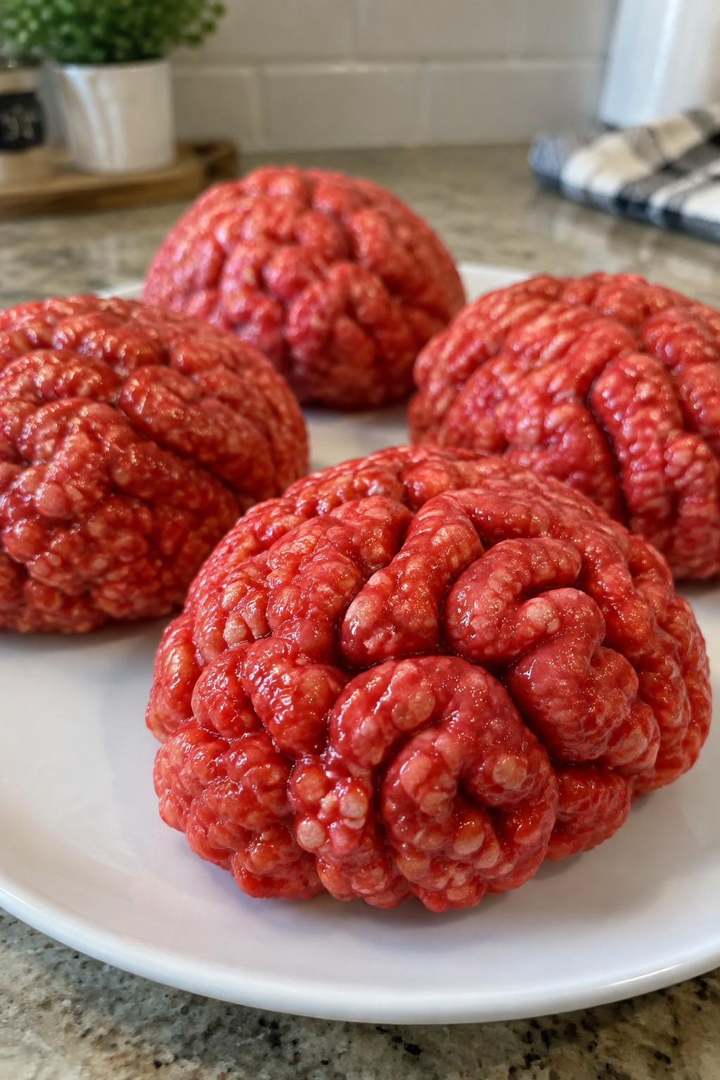 Zombie Brain Strawberry Rice Krispie Treats