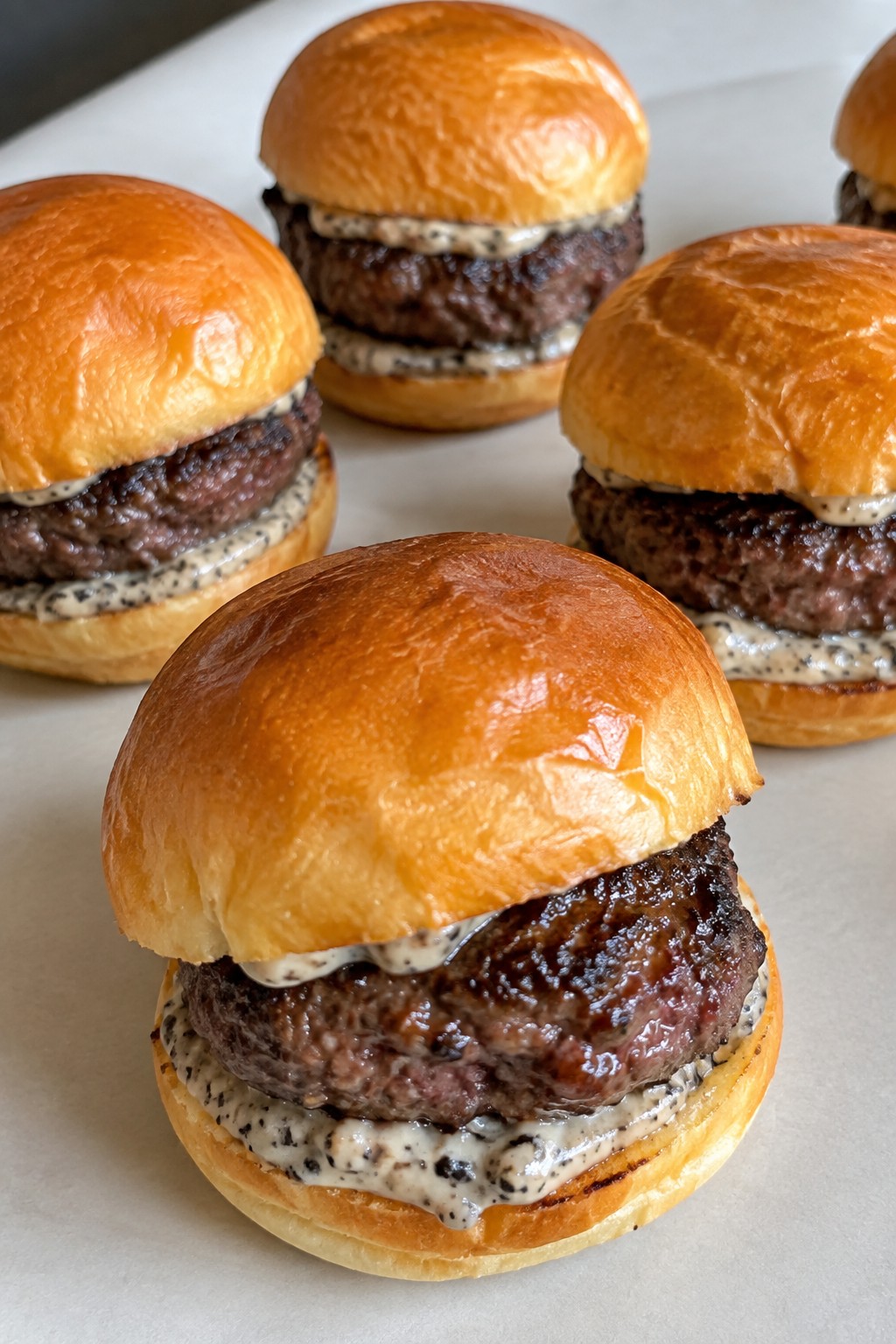 Mini Wagyu Beef Sliders with Black Garlic Aioli