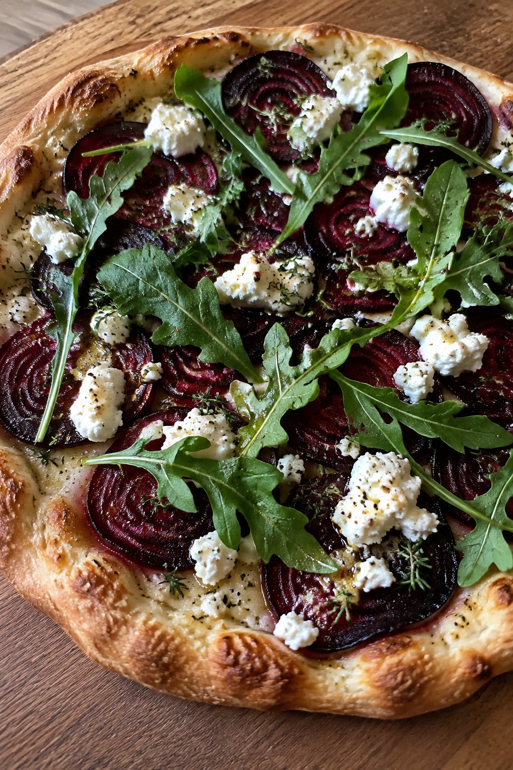 Bloody Beet and Goat Cheese Pizza