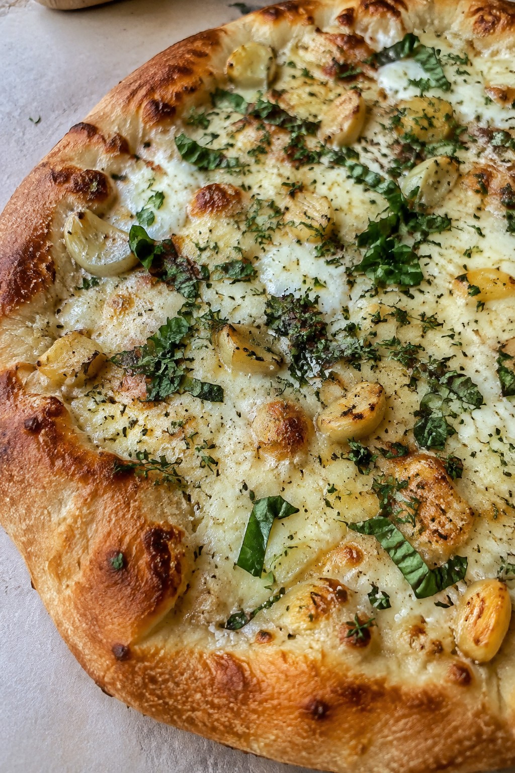 Vampire Roasted Garlic and Herb Pizza