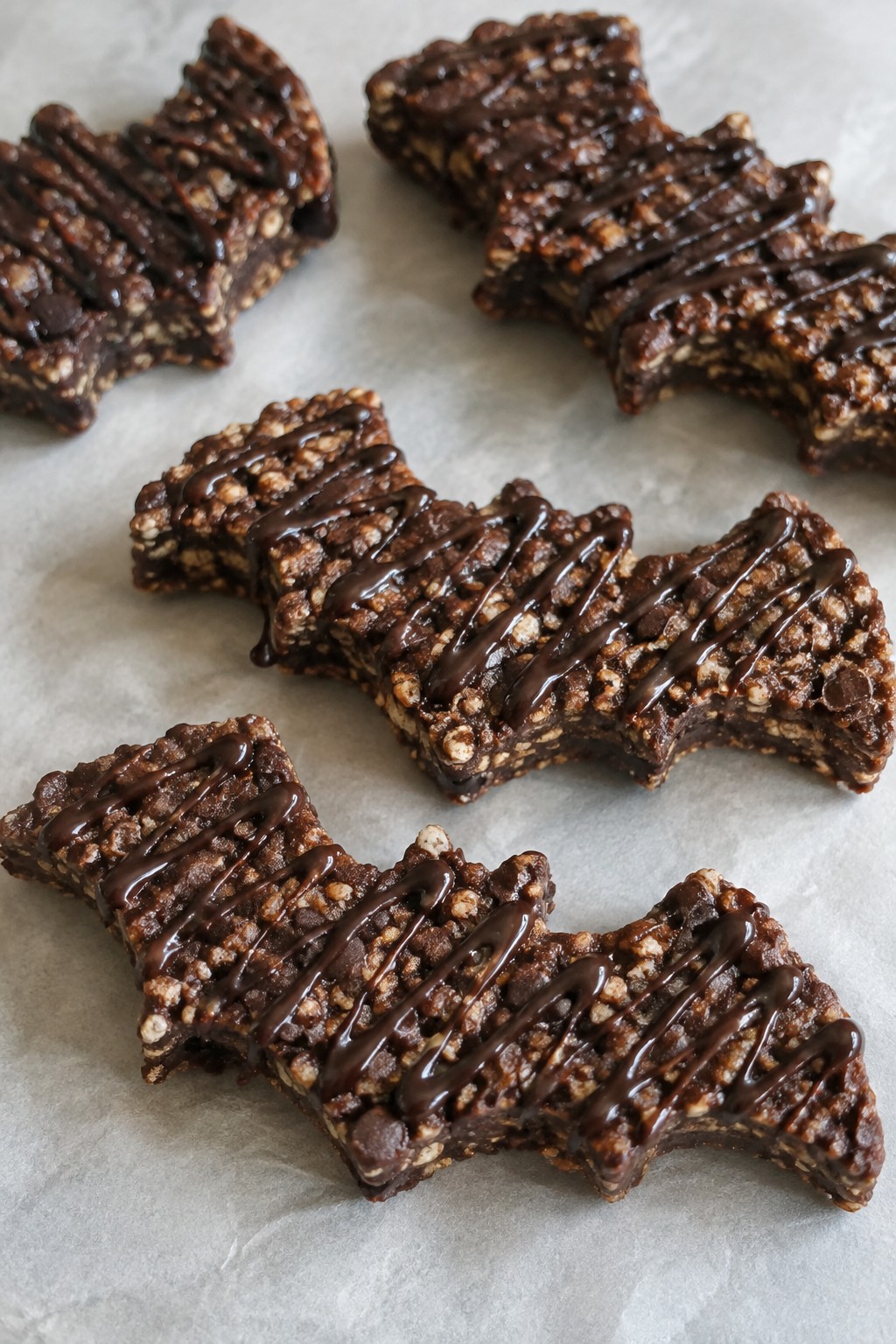 Bat Wing Dark Chocolate Rice Krispie Bars