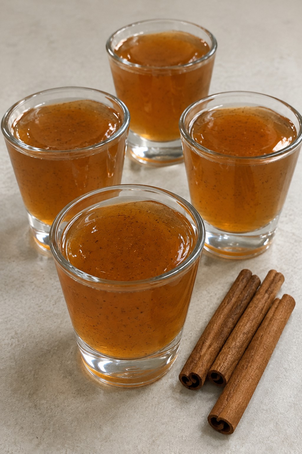 Cinnamon Apple Cider Jello Shots