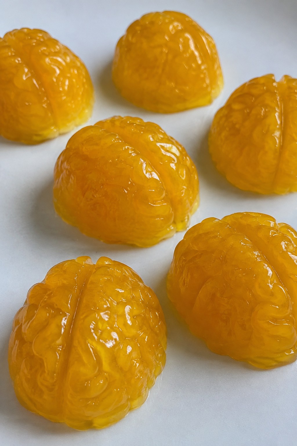 Tropical Mango Brain Mold Jello Shots