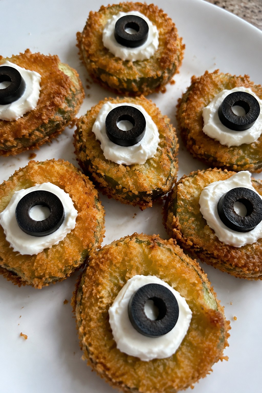 Crispy Fried Pickle Eyeballs
