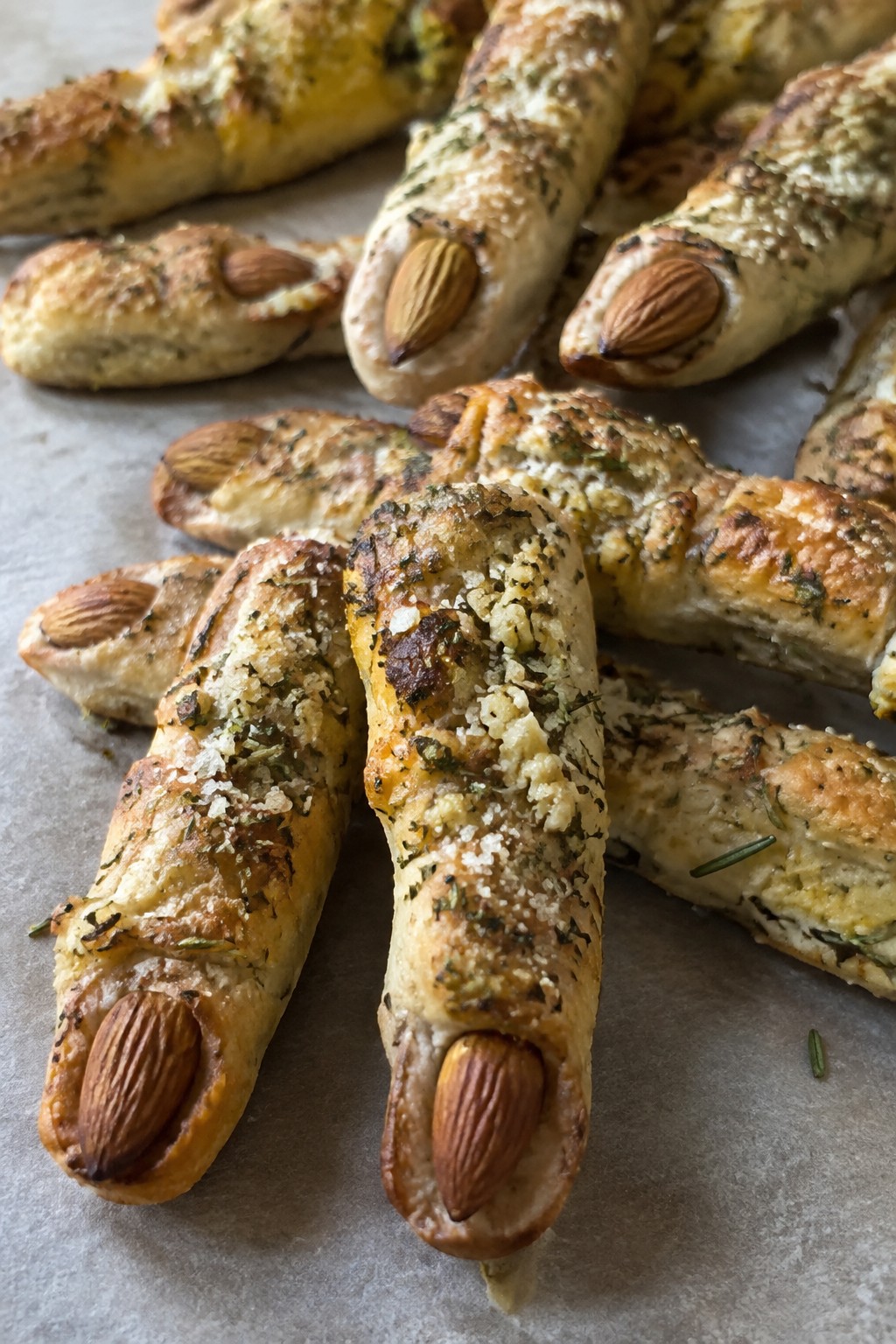 Herb-Crusted Witch Finger Breadsticks