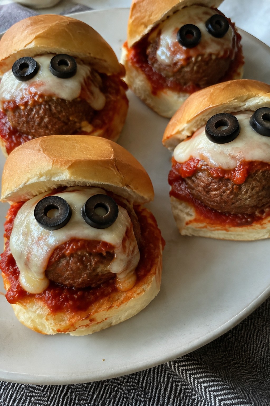 Mini Monster Meatball Sliders