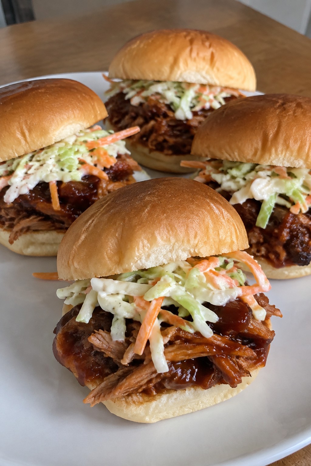 Smoky BBQ Pulled Pork Sliders with Slaw