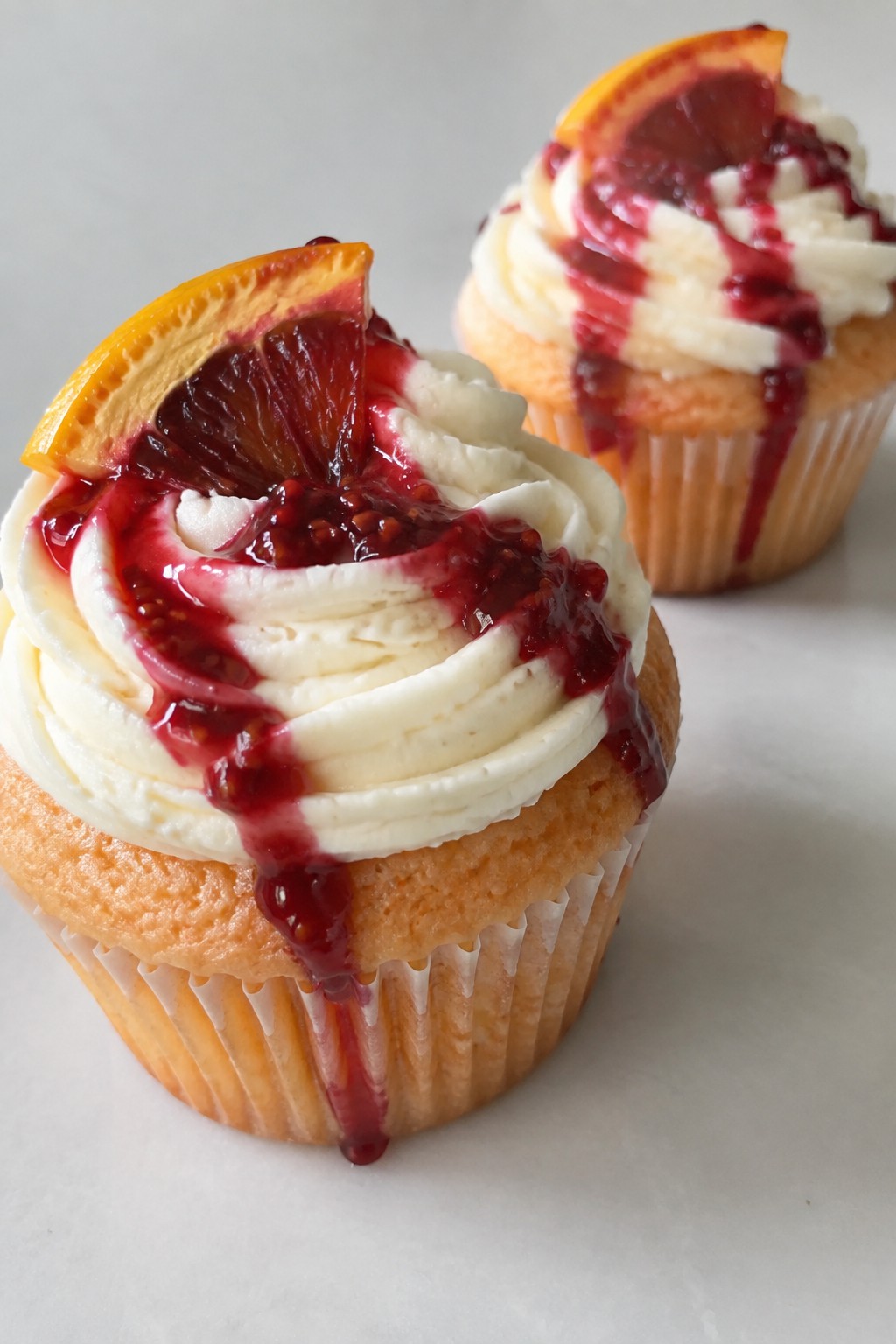 Bloody Orange Creamsicle Cupcakes