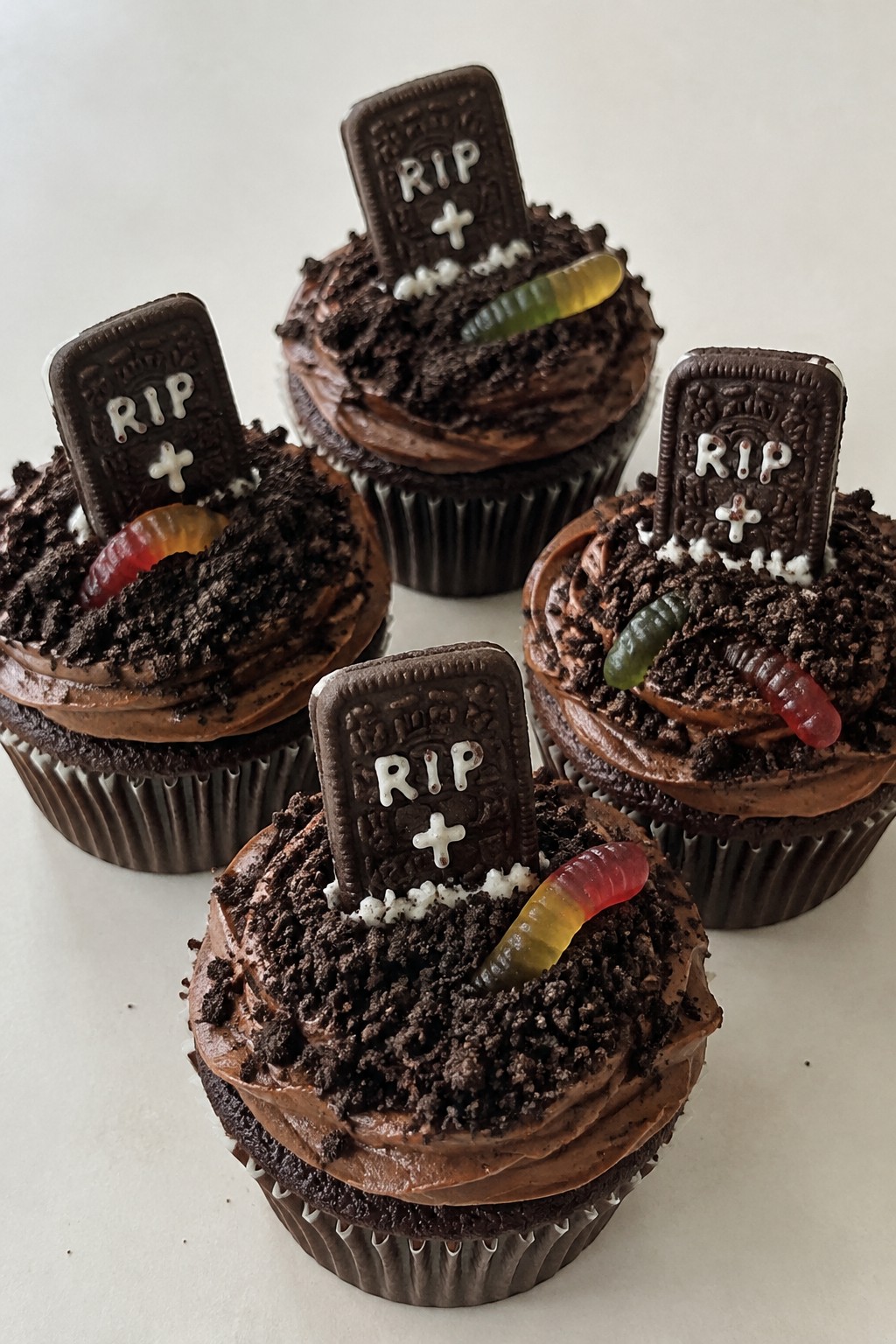 Graveyard Oreo Dirt Cupcakes