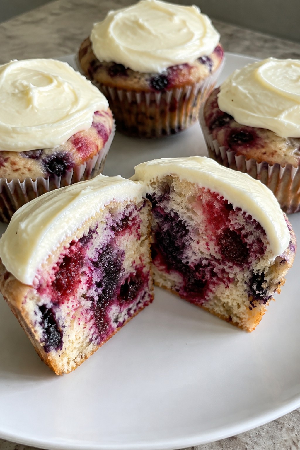 Monster Mash Berry Cupcakes