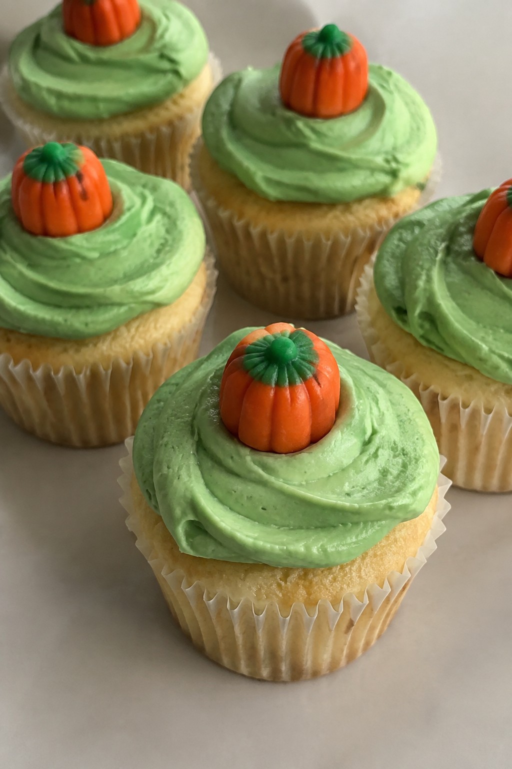 Pumpkin Patch Vanilla Cupcakes