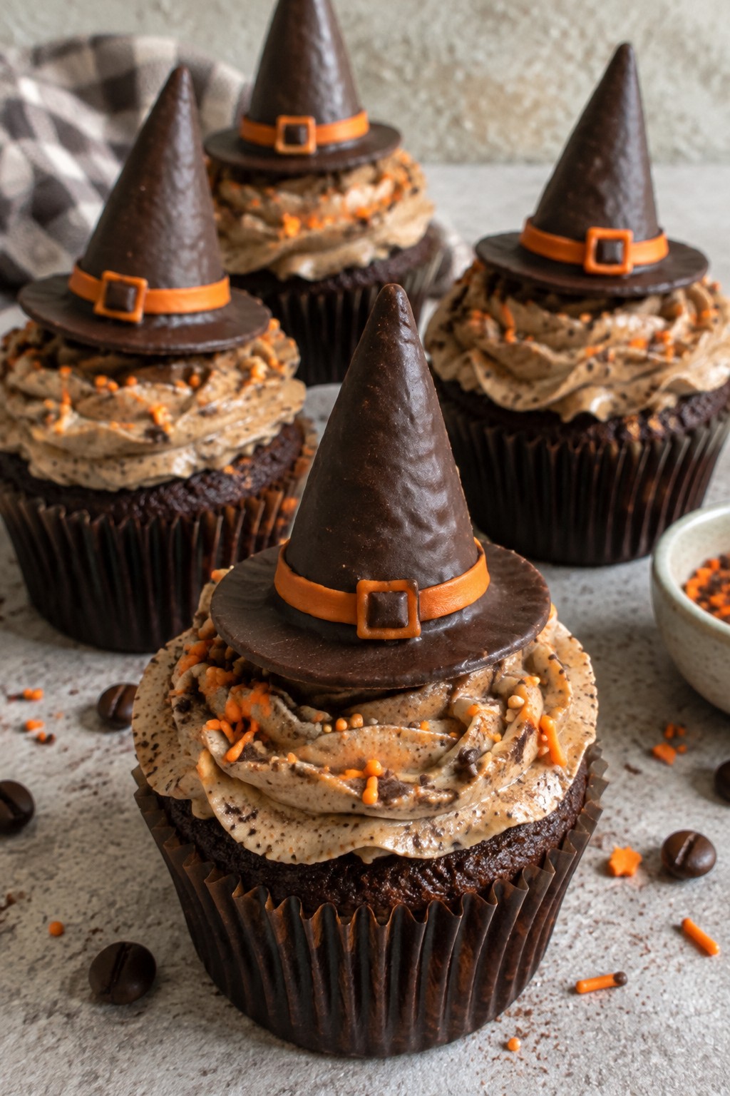Witch Hat Mocha Cupcakes
