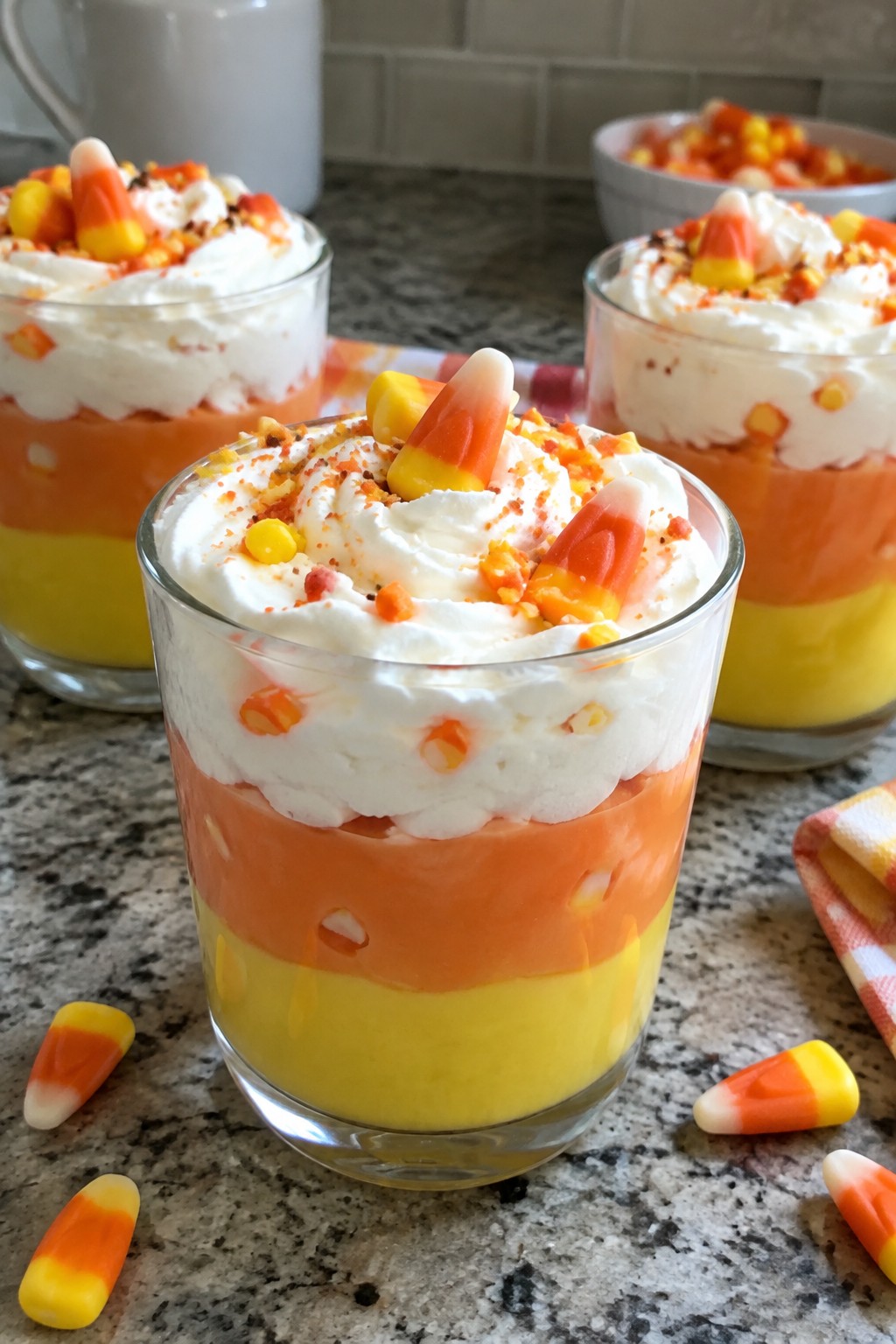 Candy Corn Layered Parfaits