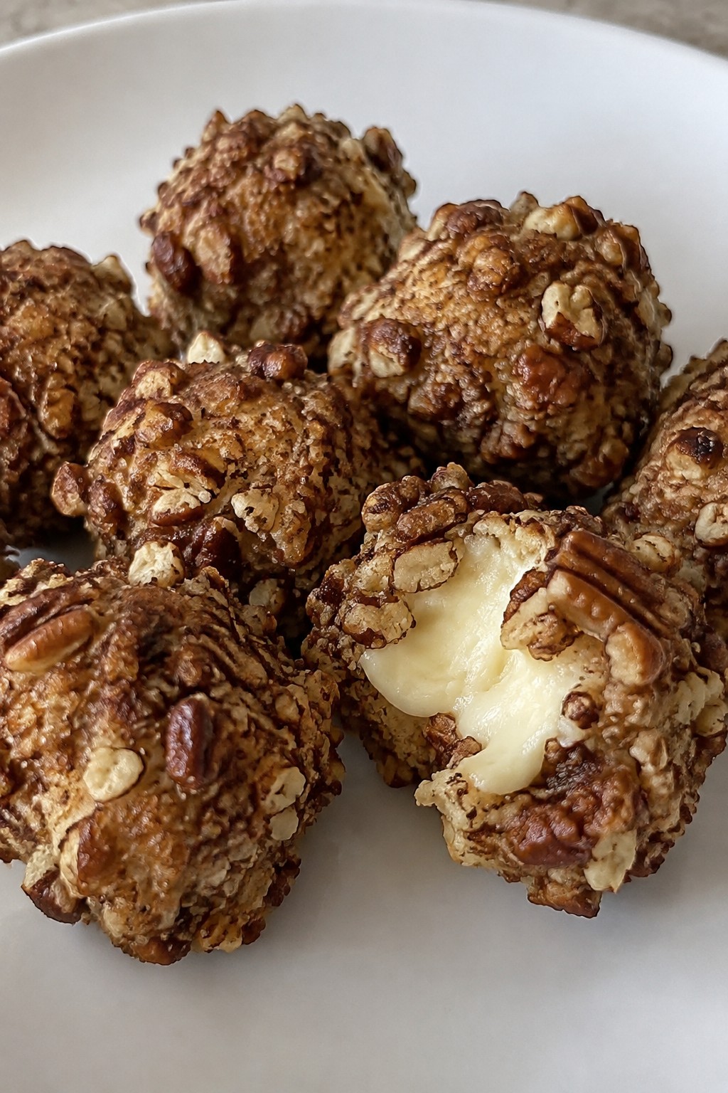 Pecan-Crusted Baked Brie Bites