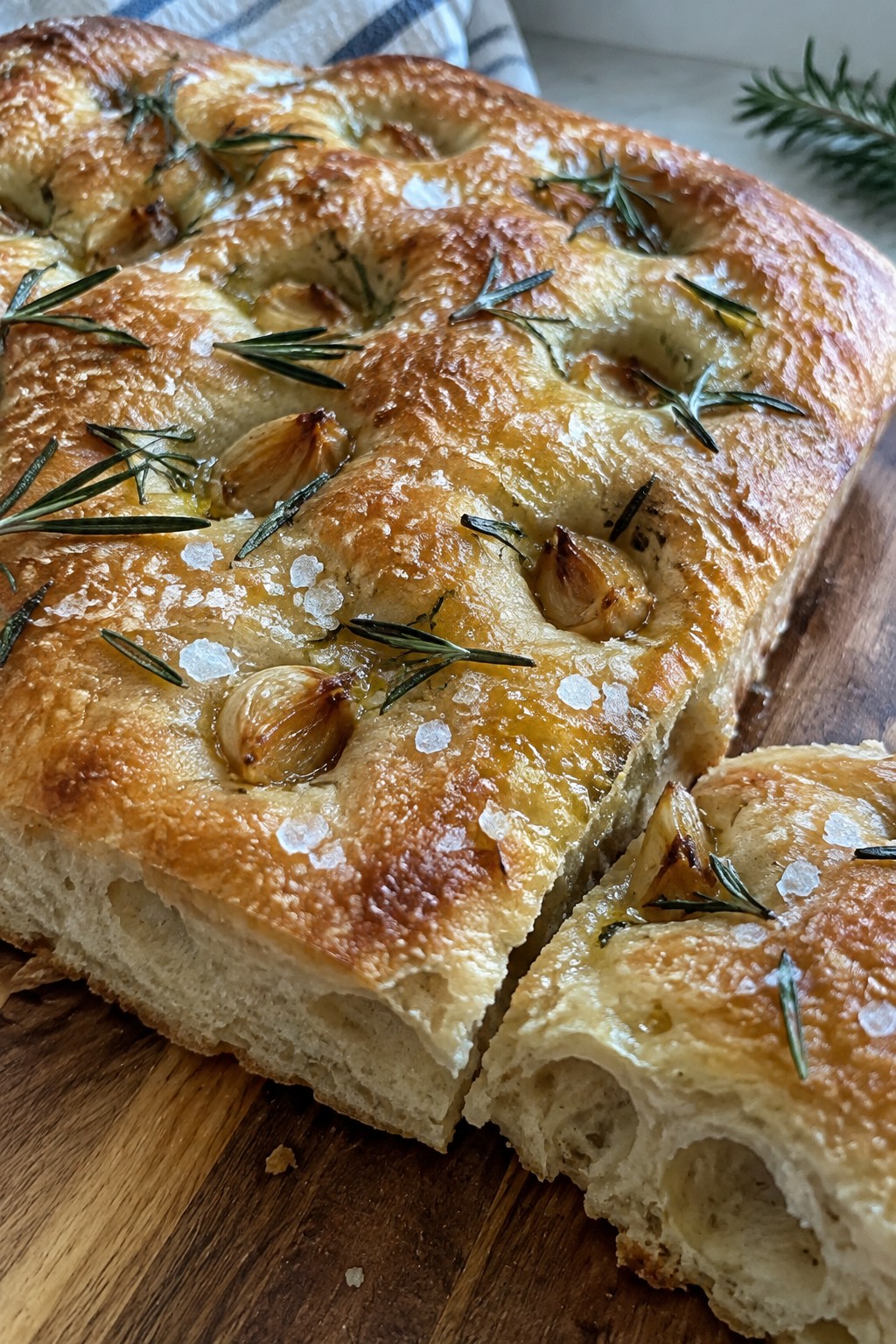 Roasted Garlic and Rosemary Focaccia