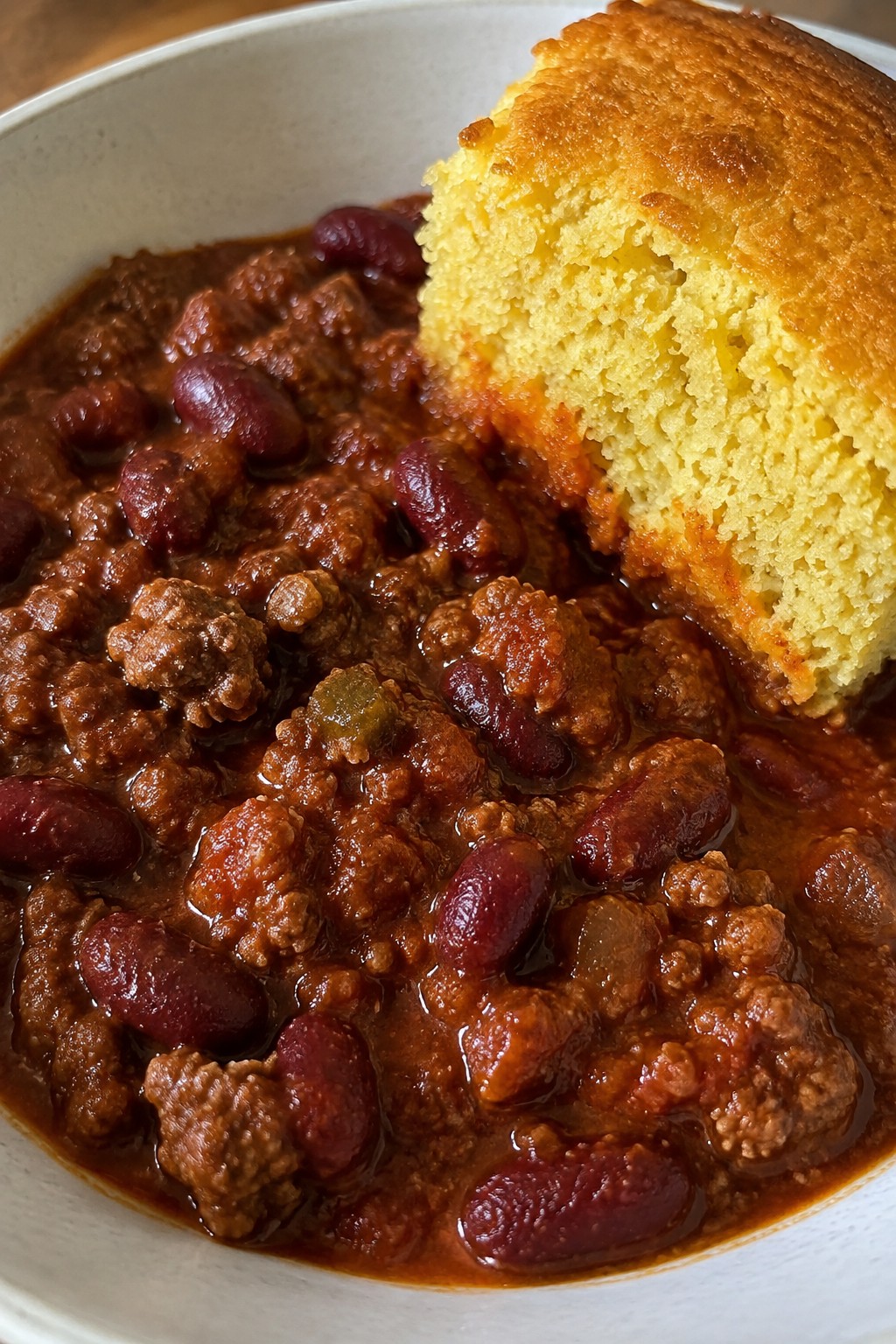 Witch's Cauldron Beef Chili with Cornbread