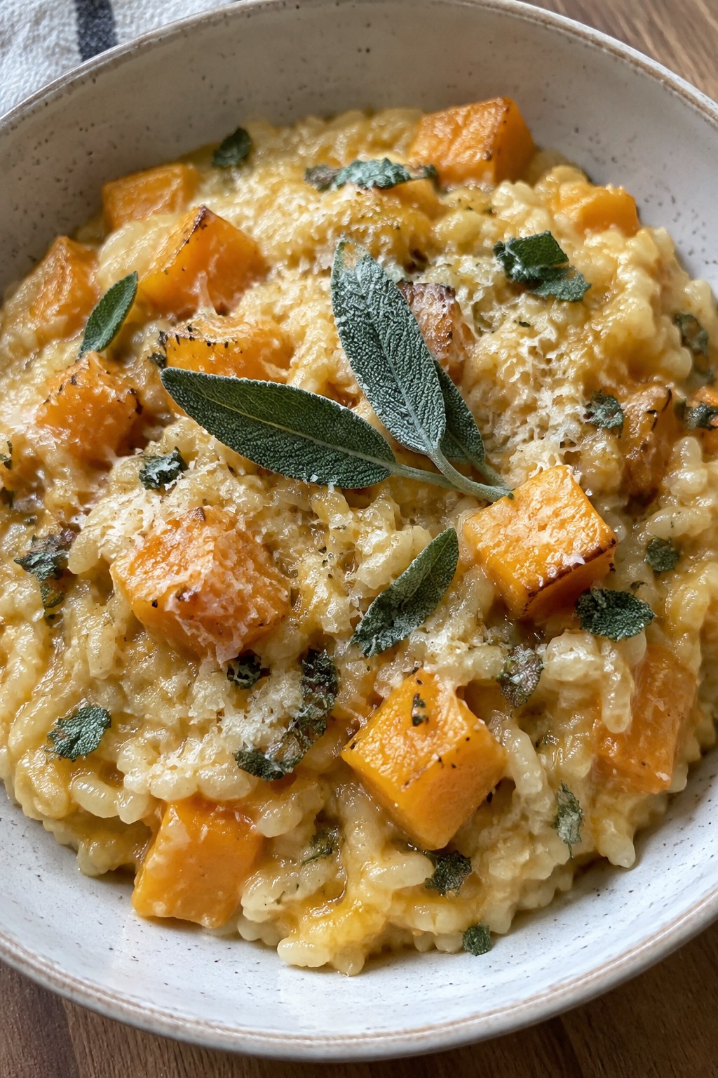 Roasted Butternut Squash and Sage Risotto