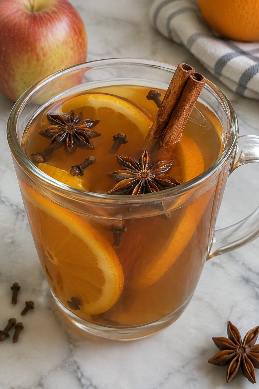 Spiced Mulled Apple Cider with Star Anise