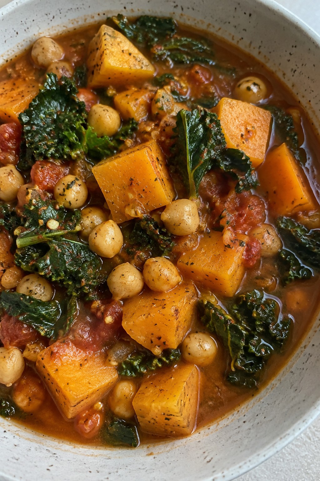 Moroccan Chickpea Stew with Butternut Squash and Kale