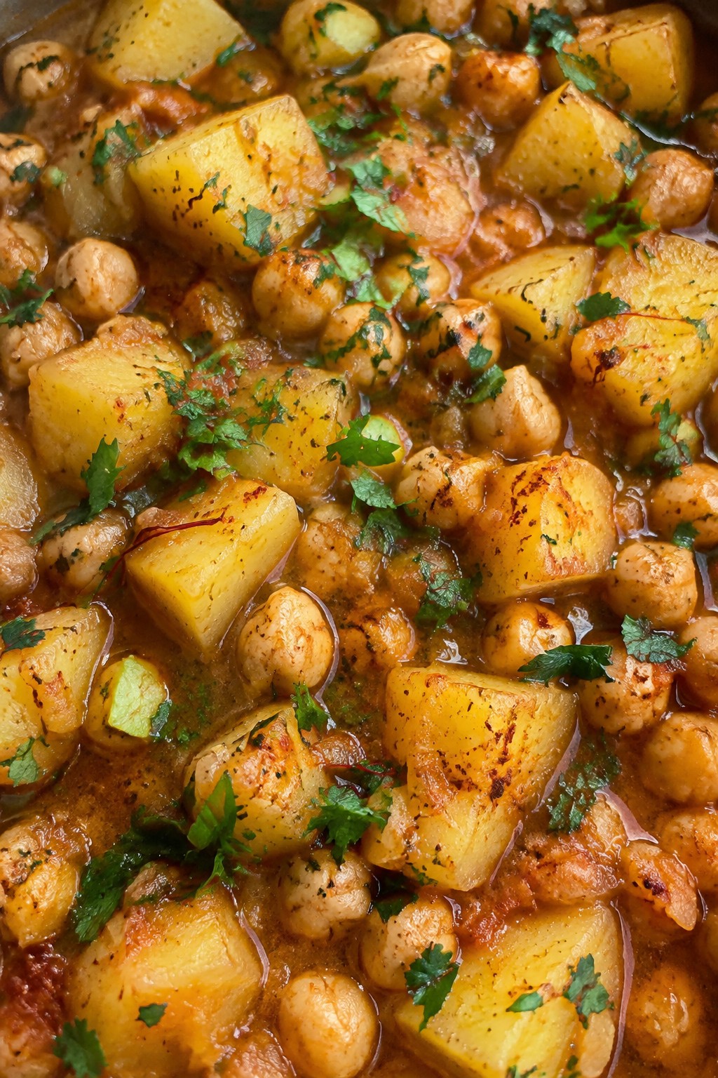 Smoky Spanish Chickpea and Potato Stew with Saffron