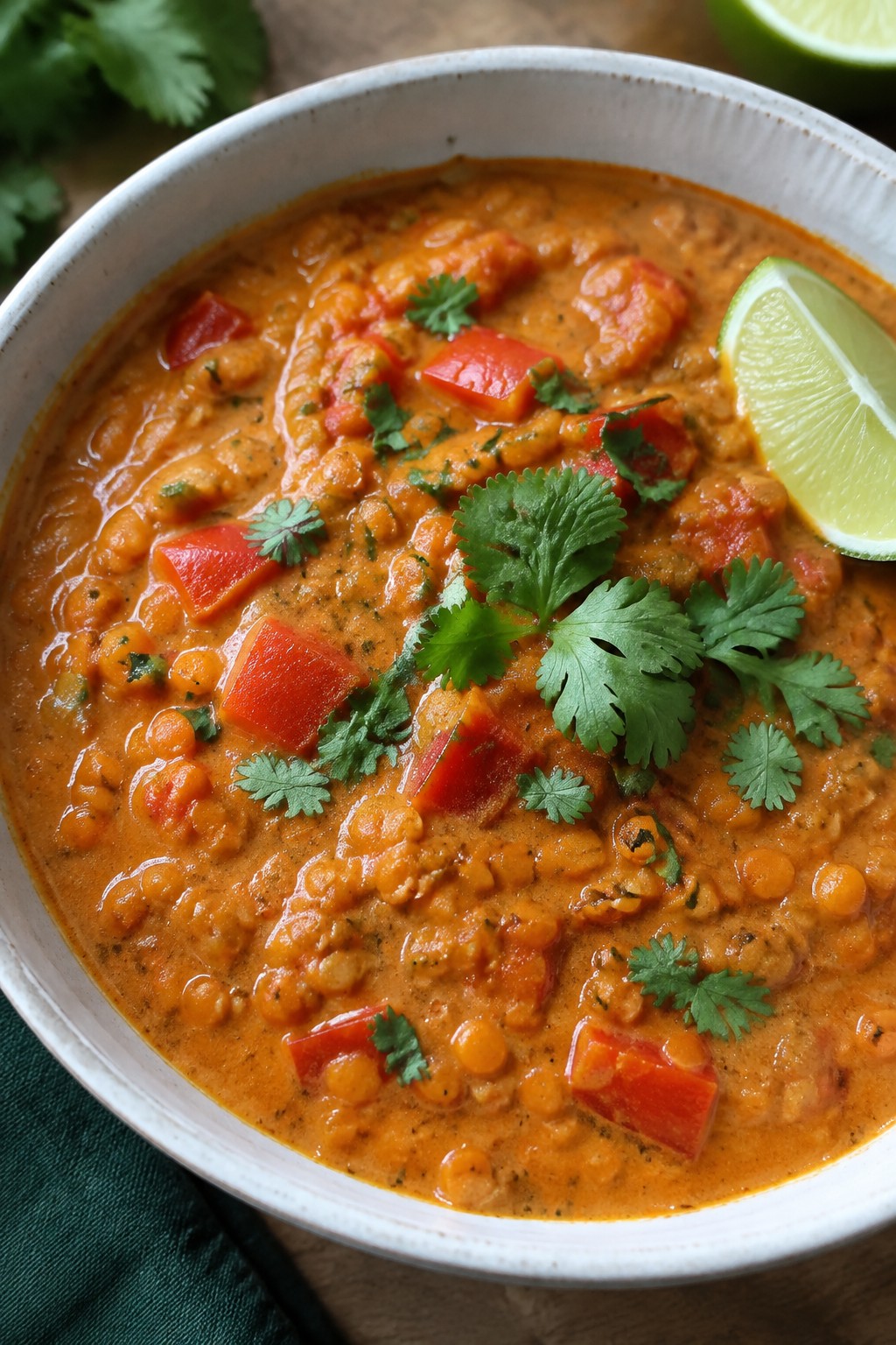 Creamy Coconut Thai Red Curry Lentil Stew