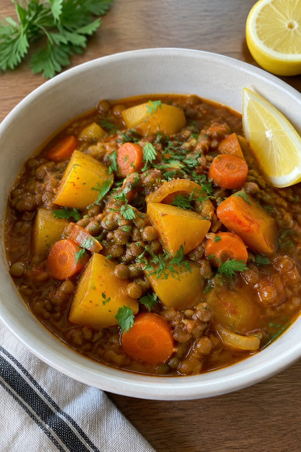 Ethiopian Berbere Lentil and Golden Beet Stew