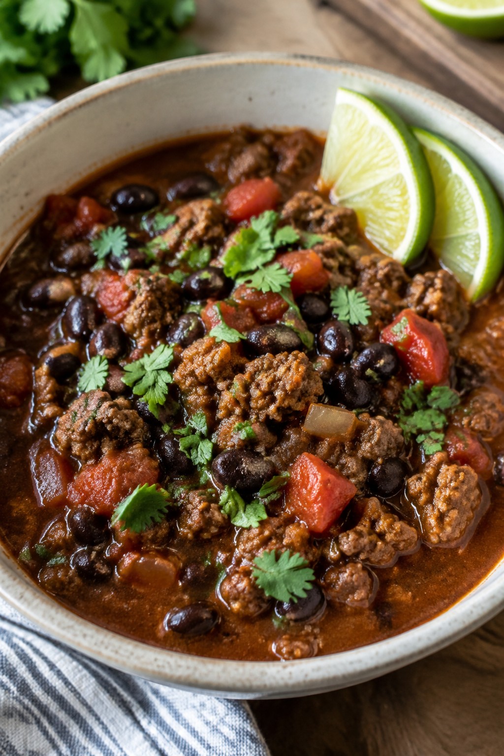 Smoky Chipotle Hamburger and Black Bean Stew