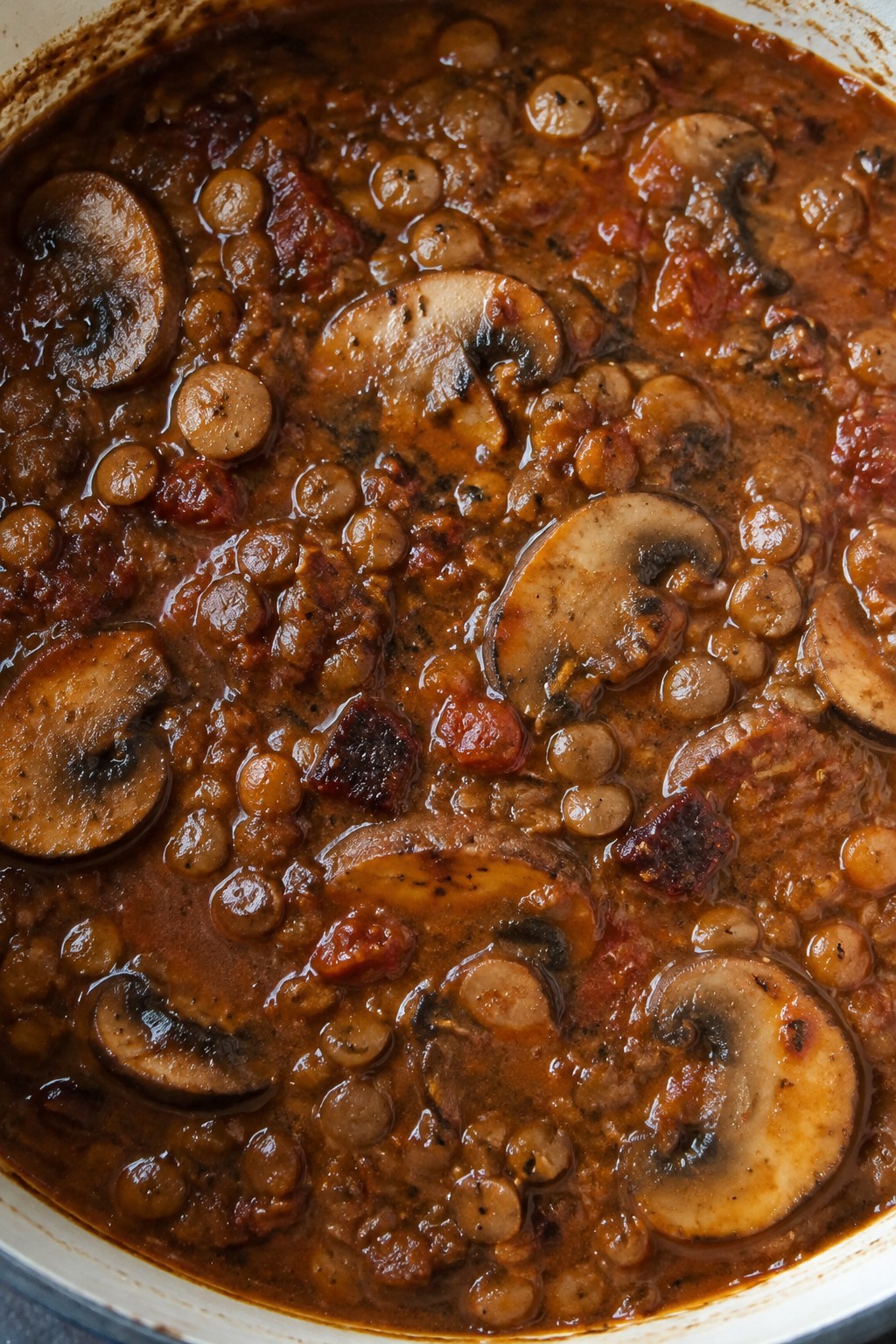 Smoky Chipotle Lentil Mushroom Stew