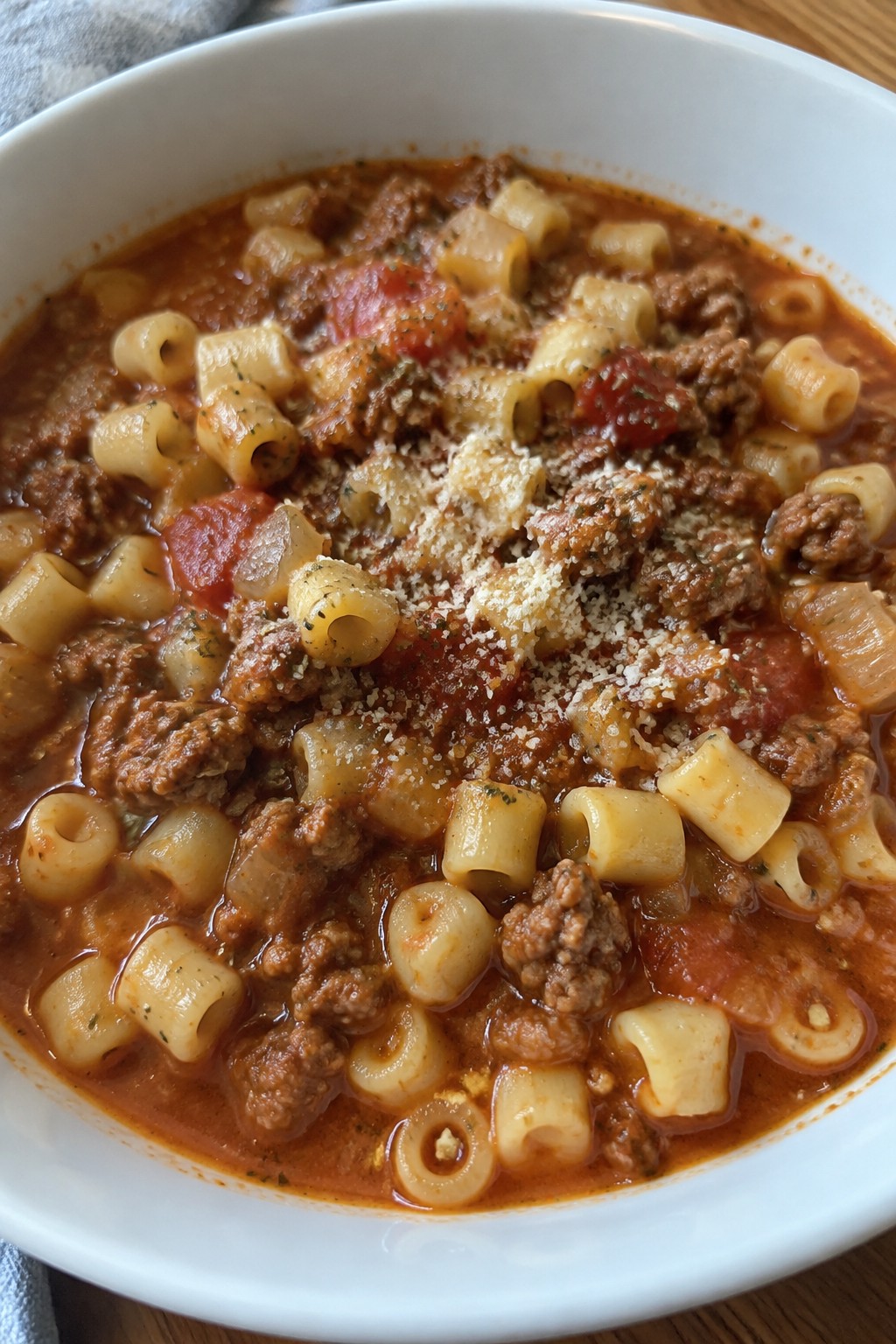 Italian Hamburger Stew with Ditalini