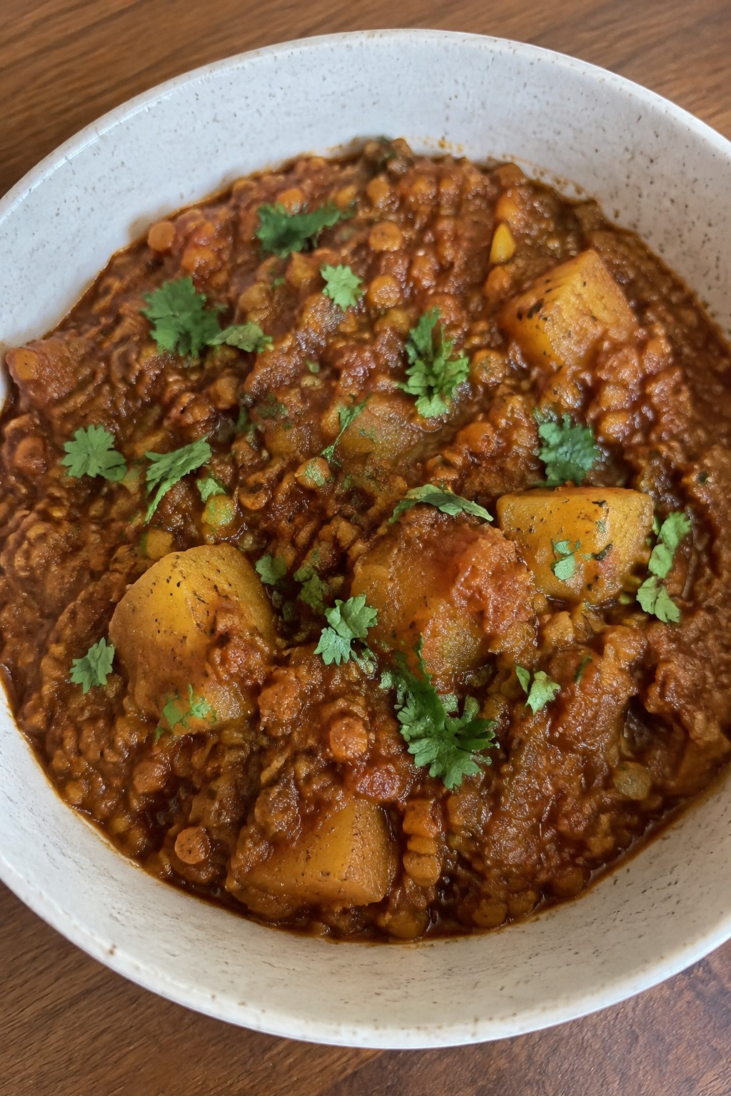 Spicy Ethiopian Lentil Stew with Potatoes